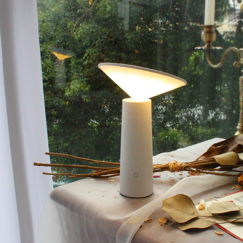 Rotating Lamp Head Three-color Light Charging Touch