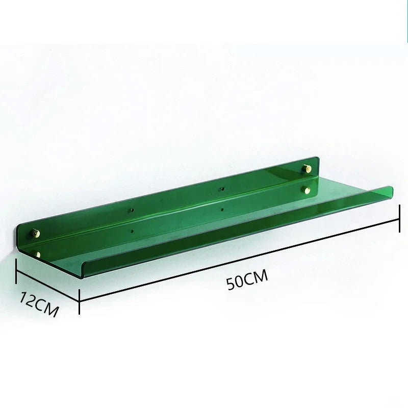 Estante acrílico para almacenamiento de pared, estanterías flotantes, organizador de estante de exhibición para baño, dormitorio, sala de estar, cocina, decoración de habitación