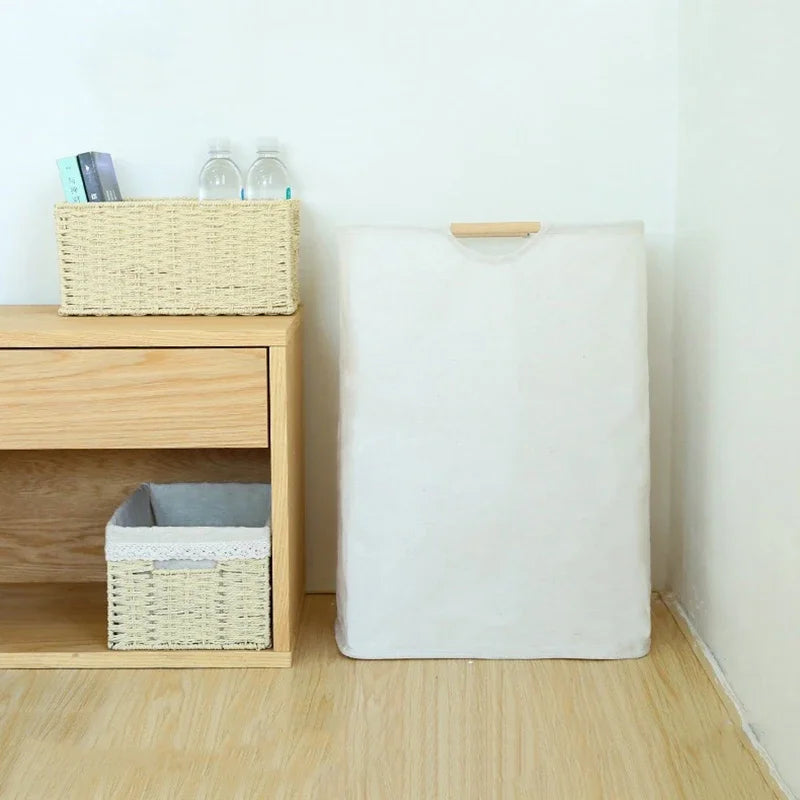 Cesta de lavandería plegable, almacenamiento de ropa sucia de gran capacidad, cesta de almacenamiento de ropa sucia con asa, accesorios de baño
