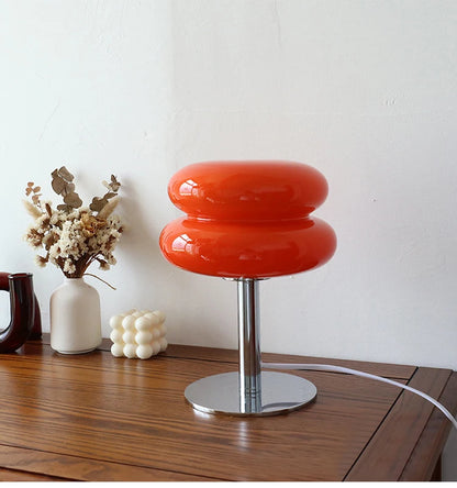 Lámpara de mesa de cristal Macaron, atenuación tricromática, lámparas de ambiente para sala de estar, protección ocular, luz nocturna, decoración para dormitorio de niña