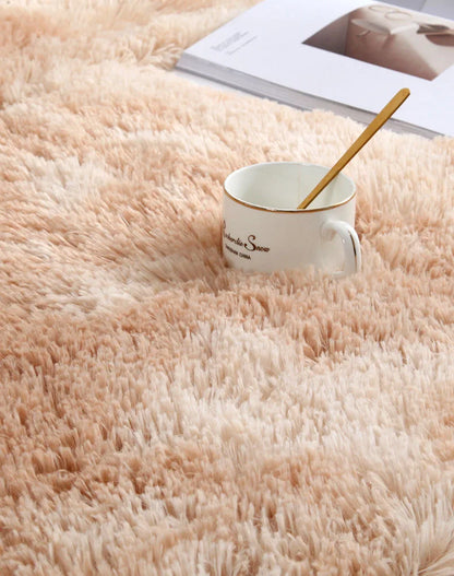 Alfombra blanca y esponjosa para sala de estar, alfombrillas grandes para decoración del hogar, antideslizantes y gruesas, para habitación de niños y niñas, color rosa