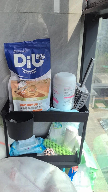 Organizador debajo del fregadero con cajones deslizantes dobles, estante de organización de cocina con ganchos, almacenamiento multiusos para baño y cocina
