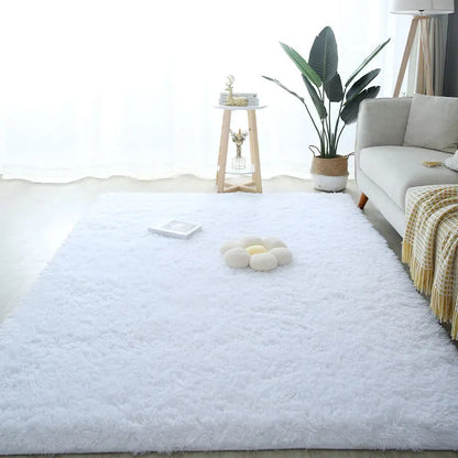 Alfombra blanca y esponjosa para sala de estar, alfombrillas grandes para decoración del hogar, antideslizantes y gruesas, para habitación de niños y niñas, color rosa