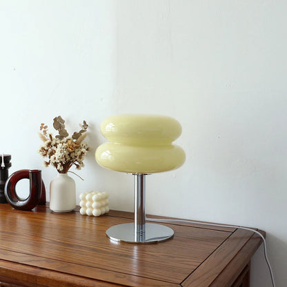 Lámpara de mesa de cristal Macaron, atenuación tricromática, lámparas de ambiente para sala de estar, protección ocular, luz nocturna, decoración para dormitorio de niña