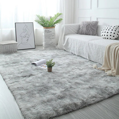 Alfombra blanca y esponjosa para sala de estar, alfombrillas grandes para decoración del hogar, antideslizantes y gruesas, para habitación de niños y niñas, color rosa