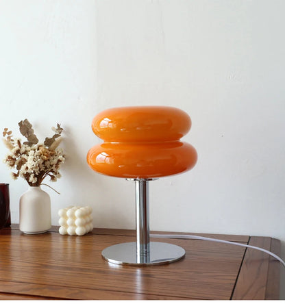 Lámpara de mesa de cristal Macaron, atenuación tricromática, lámparas de ambiente para sala de estar, protección ocular, luz nocturna, decoración para dormitorio de niña