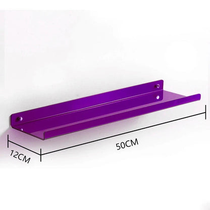 Estante acrílico para almacenamiento de pared, estanterías flotantes, organizador de estante de exhibición para baño, dormitorio, sala de estar, cocina, decoración de habitación