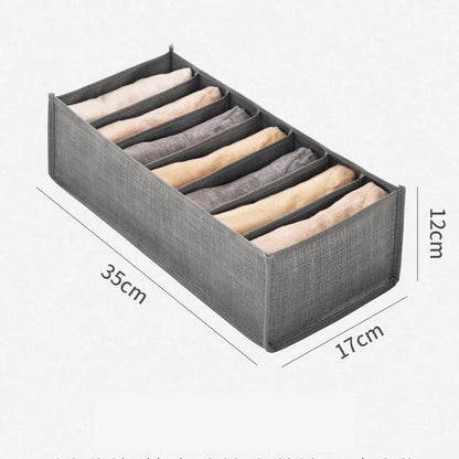 Organizador de ropa, pantalones, ropa, Jeans, caja de almacenamiento, armario, organización de armario, ropa interior, sujetador, calcetines, compartimento, gabinete