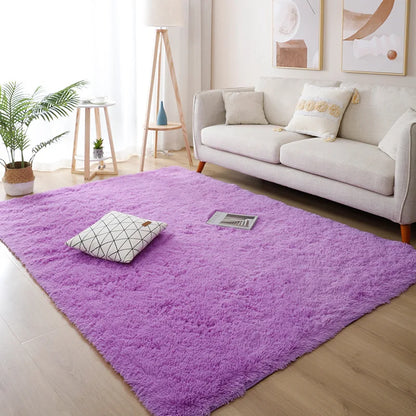 Alfombra blanca y esponjosa para sala de estar, alfombrillas grandes para decoración del hogar, antideslizantes y gruesas, para habitación de niños y niñas, color rosa