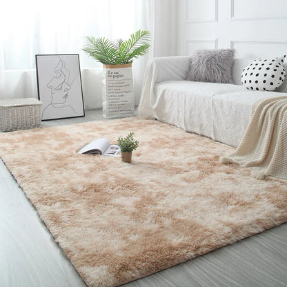 Alfombra blanca y esponjosa para sala de estar, alfombrillas grandes para decoración del hogar, antideslizantes y gruesas, para habitación de niños y niñas, color rosa