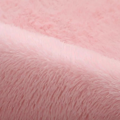 Alfombra blanca y esponjosa para sala de estar, alfombrillas grandes para decoración del hogar, antideslizantes y gruesas, para habitación de niños y niñas, color rosa