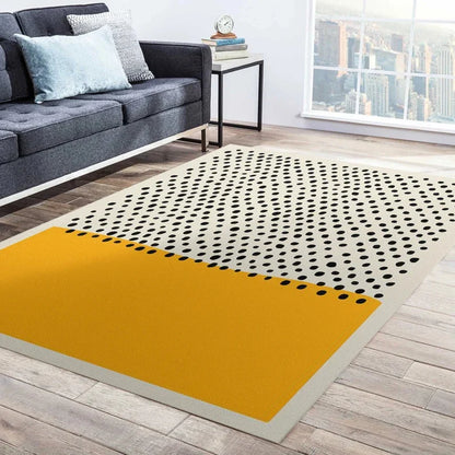 Alfombras modernas amarillas y negras de mediados de siglo, alfombra para sala de estar de estilo escandinavo, alfombra Retro de los años 70, alfombra geométrica abstracta Neutral