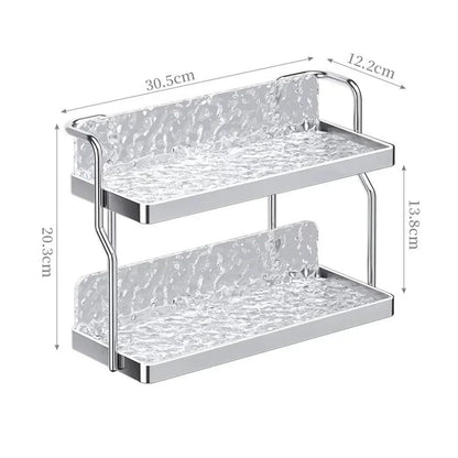 Organizador de almacenamiento, organizador de cocina, estantes de cocina, taza de té, doble capa debajo del fregadero, estante de almacenamiento, electrodomésticos, aromatizante de maquillaje