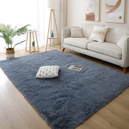 Alfombra blanca y esponjosa para sala de estar, alfombrillas grandes para decoración del hogar, antideslizantes y gruesas, para habitación de niños y niñas, color rosa