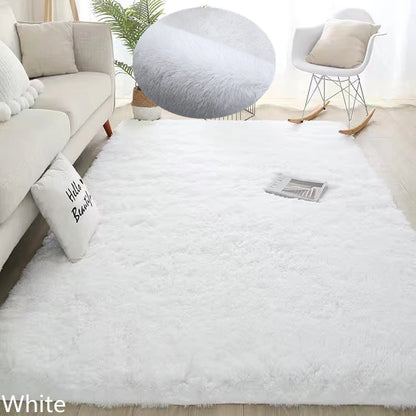 Alfombra blanca y esponjosa para sala de estar, alfombrillas grandes para decoración del hogar, antideslizantes y gruesas, para habitación de niños y niñas, color rosa