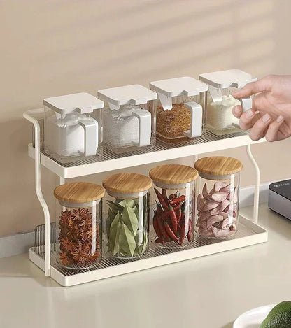 Organizador de almacenamiento, organizador de cocina, estantes de cocina, taza de té, doble capa debajo del fregadero, estante de almacenamiento, electrodomésticos, aromatizante de maquillaje