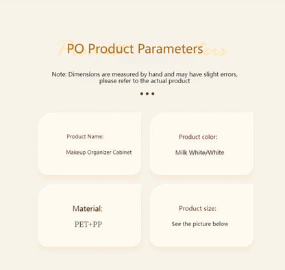 Organizador de maquillaje a prueba de polvo, almacenamiento de pintalabios de lujo, doble puerta, varios pisos, organización de baño de cosméticos transparente