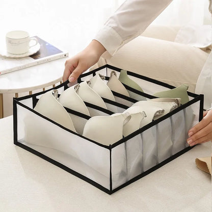 Organizador de ropa, pantalones, ropa, Jeans, caja de almacenamiento, armario, organización de armario, ropa interior, sujetador, calcetines, compartimento, gabinete
