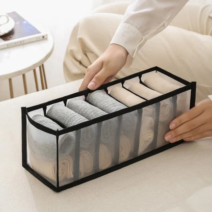 Organizador de ropa, pantalones, ropa, Jeans, caja de almacenamiento, armario, organización de armario, ropa interior, sujetador, calcetines, compartimento, gabinete