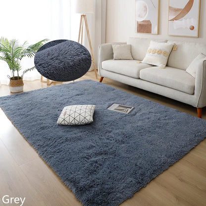 Alfombra blanca y esponjosa para sala de estar, alfombrillas grandes para decoración del hogar, antideslizantes y gruesas, para habitación de niños y niñas, color rosa