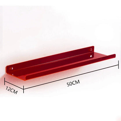 Estante acrílico para almacenamiento de pared, estanterías flotantes, organizador de estante de exhibición para baño, dormitorio, sala de estar, cocina, decoración de habitación