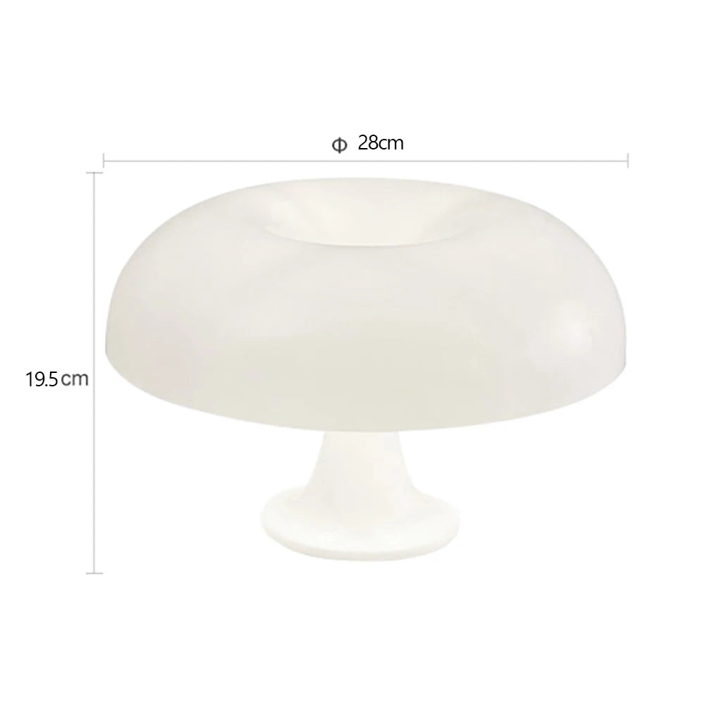 Lámpara de mesa de seta clásica, arte moderno Bauhaus, lámpara de mesita de noche de dormitorio, lámpara de mesa decorativa naranja de diseñador danés