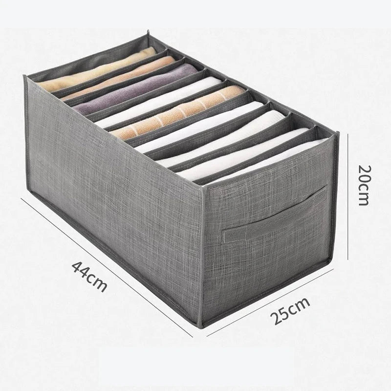 Organizador de ropa, pantalones, ropa, Jeans, caja de almacenamiento, armario, organización de armario, ropa interior, sujetador, calcetines, compartimento, gabinete