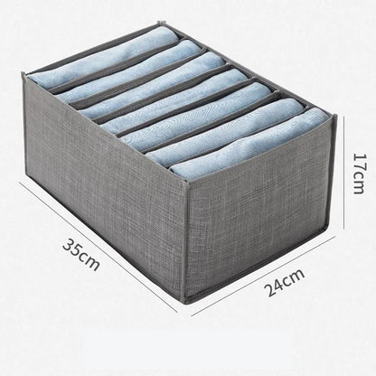Organizador de ropa, pantalones, ropa, Jeans, caja de almacenamiento, armario, organización de armario, ropa interior, sujetador, calcetines, compartimento, gabinete