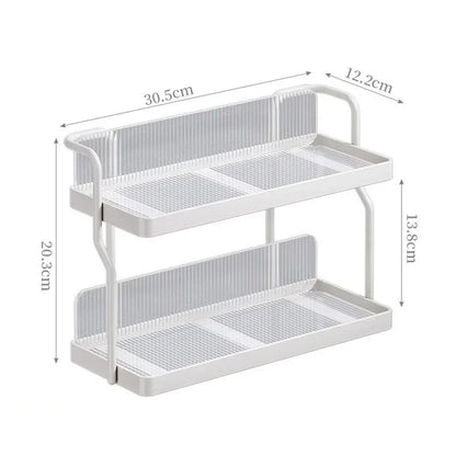 Organizador de almacenamiento, organizador de cocina, estantes de cocina, taza de té, doble capa debajo del fregadero, estante de almacenamiento, electrodomésticos, aromatizante de maquillaje