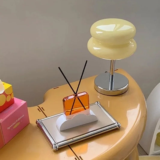 Glass Mushroom Girl Home Table Lamp Room Decoration Bedside Night