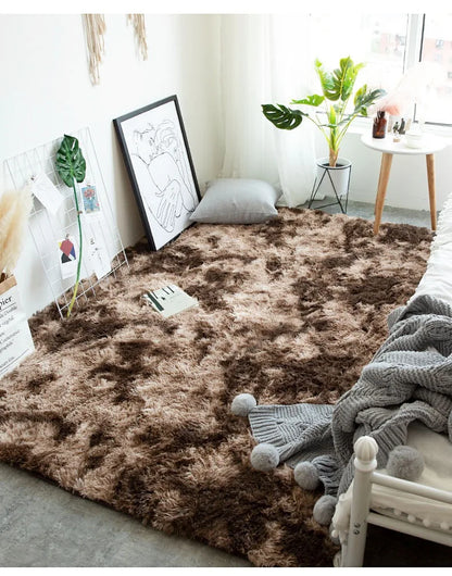 Alfombra blanca y esponjosa para sala de estar, alfombrillas grandes para decoración del hogar, antideslizantes y gruesas, para habitación de niños y niñas, color rosa