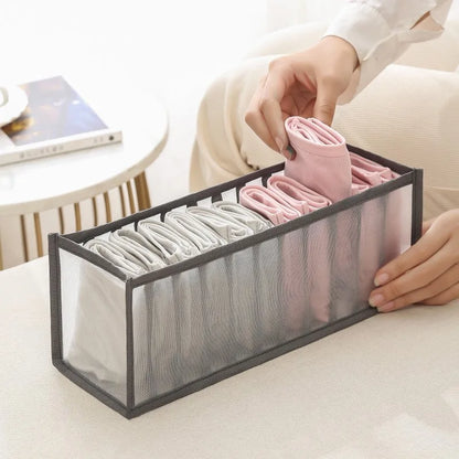 Organizador de ropa, pantalones, ropa, Jeans, caja de almacenamiento, armario, organización de armario, ropa interior, sujetador, calcetines, compartimento, gabinete