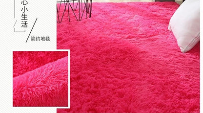 Alfombra blanca y esponjosa para sala de estar, alfombrillas grandes para decoración del hogar, antideslizantes y gruesas, para habitación de niños y niñas, color rosa