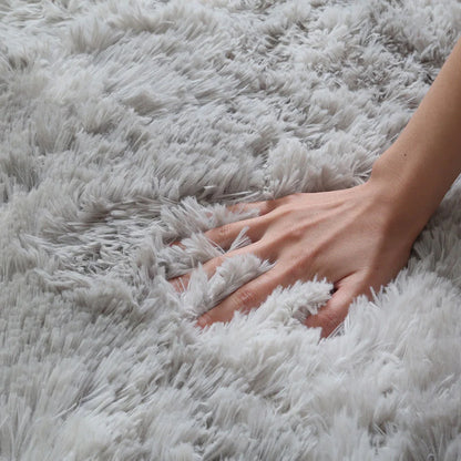 Alfombra blanca y esponjosa para sala de estar, alfombrillas grandes para decoración del hogar, antideslizantes y gruesas, para habitación de niños y niñas, color rosa