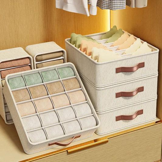Caja de almacenamiento para ropa interior, calcetín, sujetador, armario, cajón, organizador para corbatas, armario, ropa, calcetines, organizador, caja separadora de gabinete