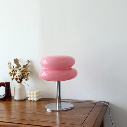Lámpara de mesa de cristal Macaron, atenuación tricromática, lámparas de ambiente para sala de estar, protección ocular, luz nocturna, decoración para dormitorio de niña