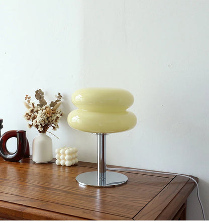 Lámpara de mesa de cristal Macaron, atenuación tricromática, lámparas de ambiente para sala de estar, protección ocular, luz nocturna, decoración para dormitorio de niña