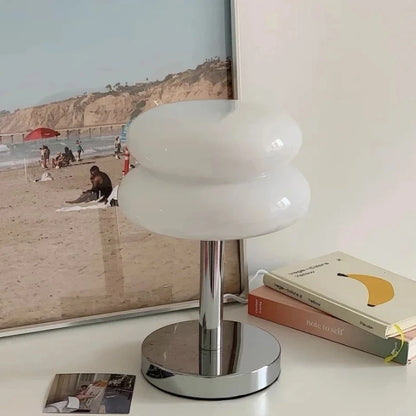 Glass Mushroom Girl Home Table Lamp Room Decoration Bedside Night