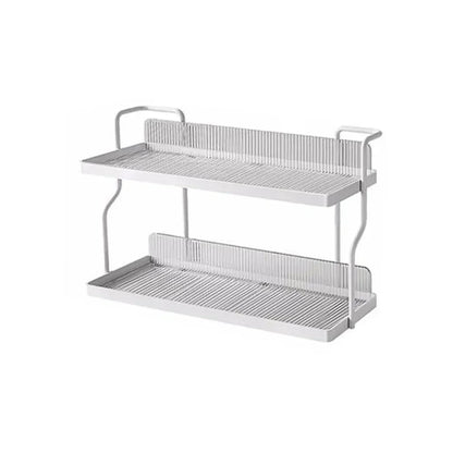 Organizador de almacenamiento, organizador de cocina, estantes de cocina, taza de té, doble capa debajo del fregadero, estante de almacenamiento, electrodomésticos, aromatizante de maquillaje