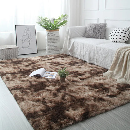 Alfombra blanca y esponjosa para sala de estar, alfombrillas grandes para decoración del hogar, antideslizantes y gruesas, para habitación de niños y niñas, color rosa