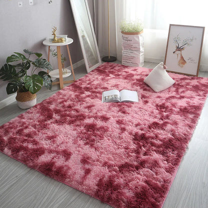 Alfombra blanca y esponjosa para sala de estar, alfombrillas grandes para decoración del hogar, antideslizantes y gruesas, para habitación de niños y niñas, color rosa