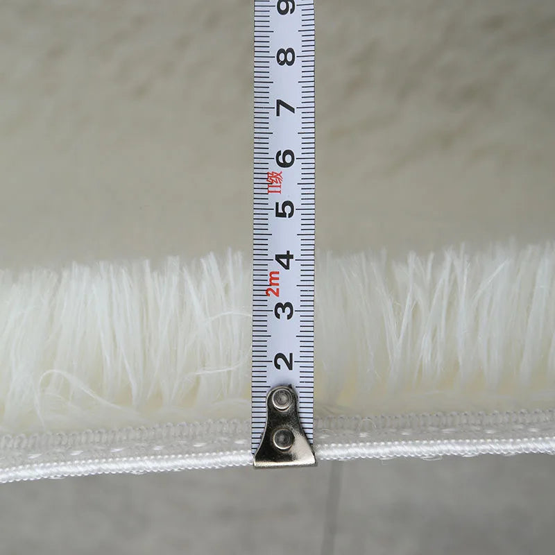 Alfombra blanca y esponjosa para sala de estar, alfombrillas grandes para decoración del hogar, antideslizantes y gruesas, para habitación de niños y niñas, color rosa