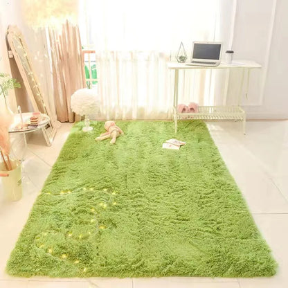 Alfombra blanca y esponjosa para sala de estar, alfombrillas grandes para decoración del hogar, antideslizantes y gruesas, para habitación de niños y niñas, color rosa